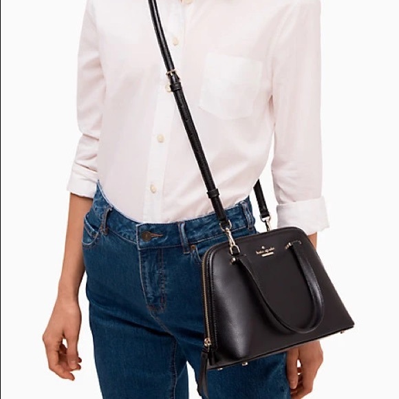 Kate Spade Black Small Dome Satchel crossbody - Picture 2 of 11